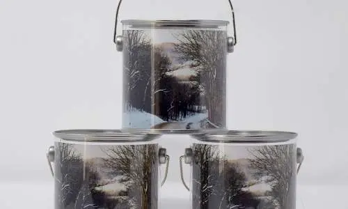 リバーベンド・ギャラリー ペイント缶