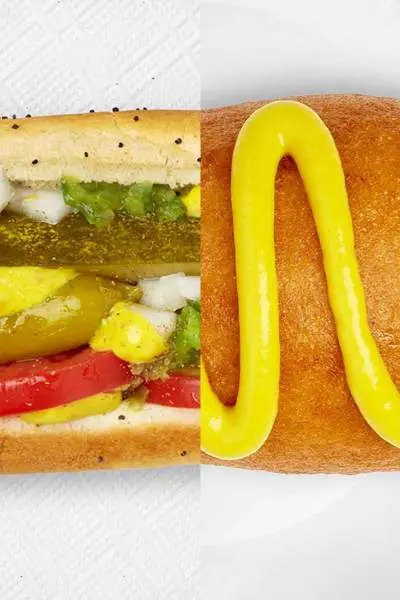 ホットドッグとコンドッグのハーフ
