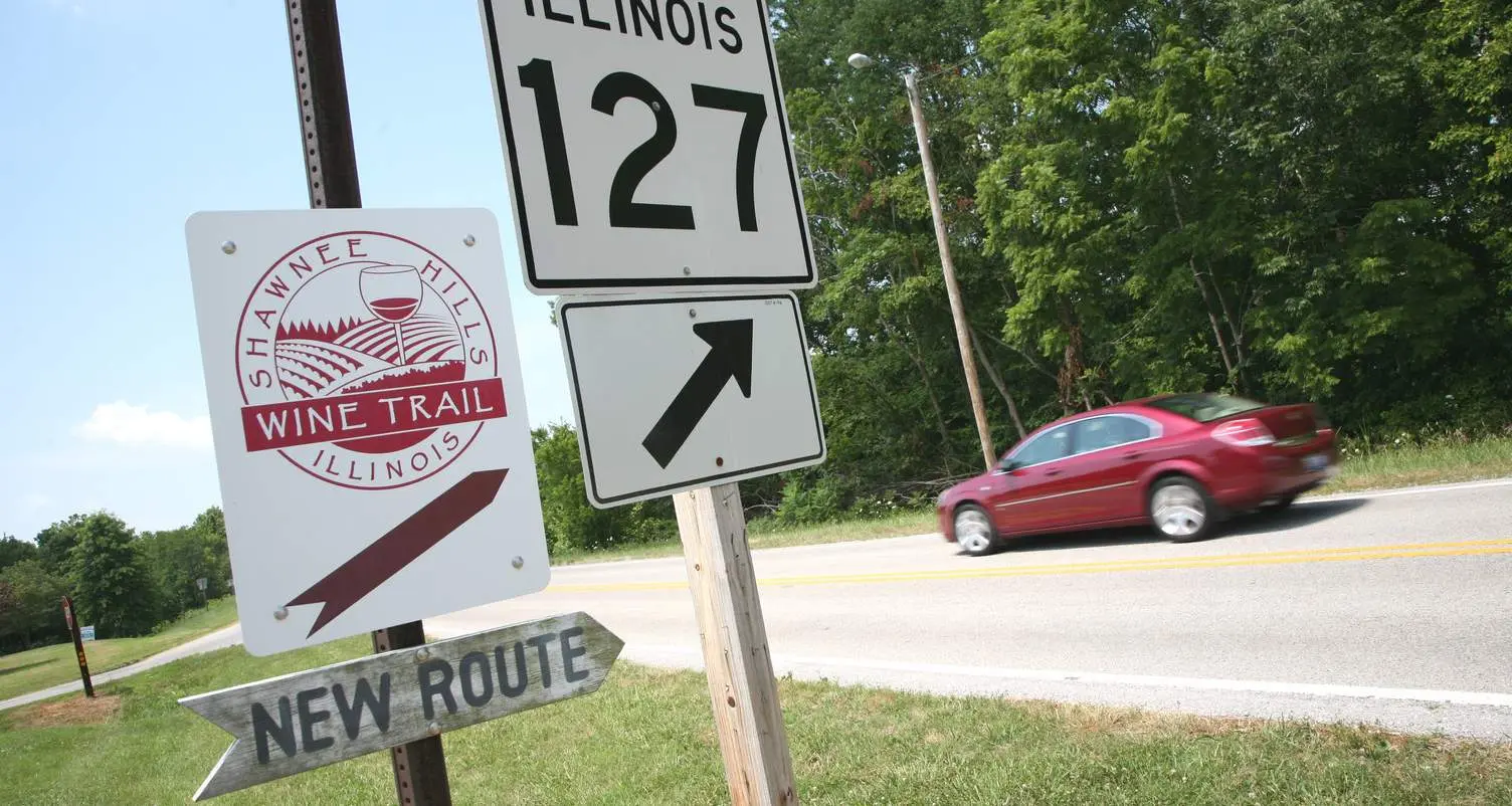 ショーニー・ヒルズ・ワイン・トレイルの標識