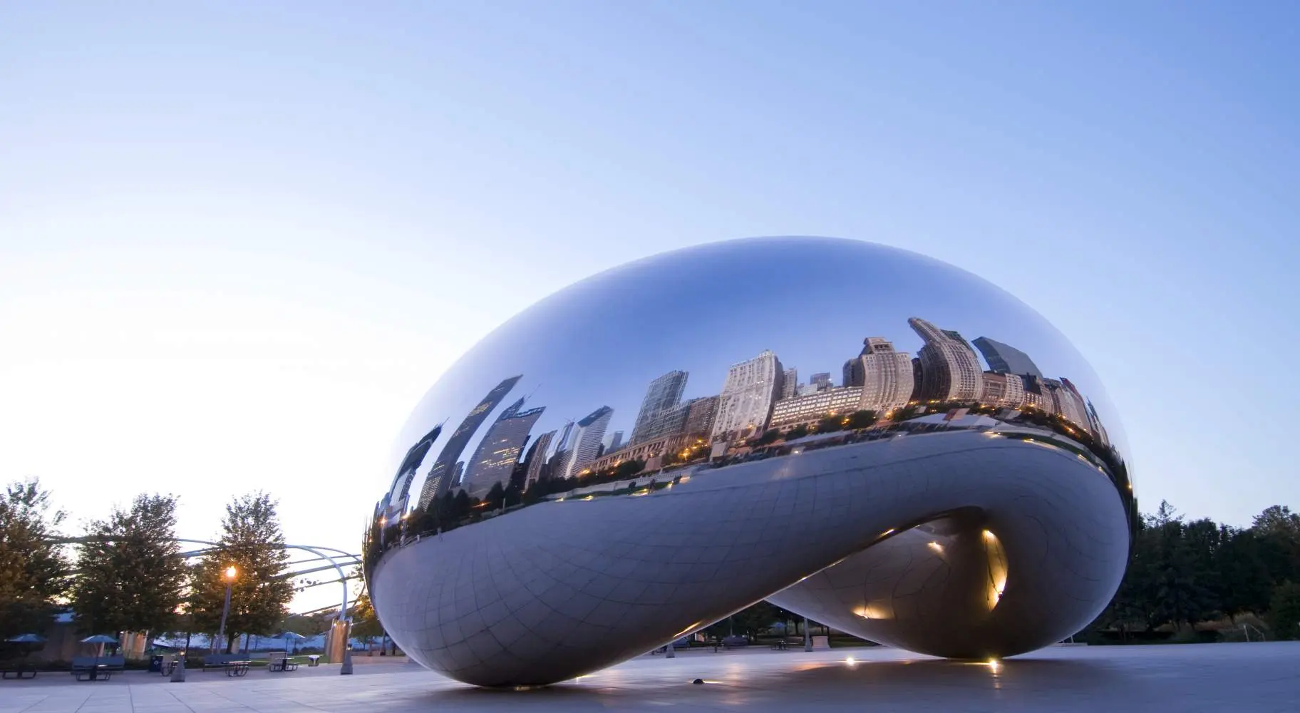 シカゴの有名な豆の写真。