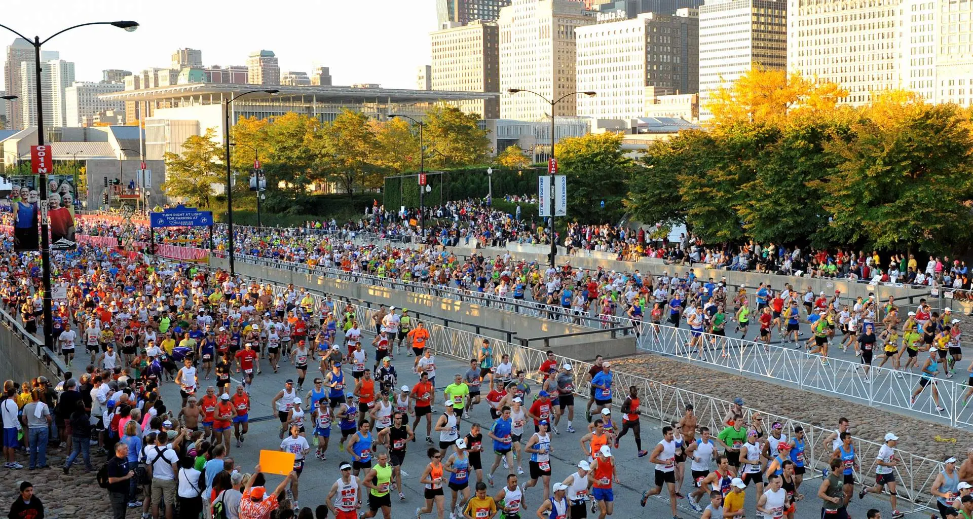 多くのランナーが沿道を走る